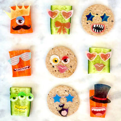 Funny Face - Edible Lunchbox Stickers
