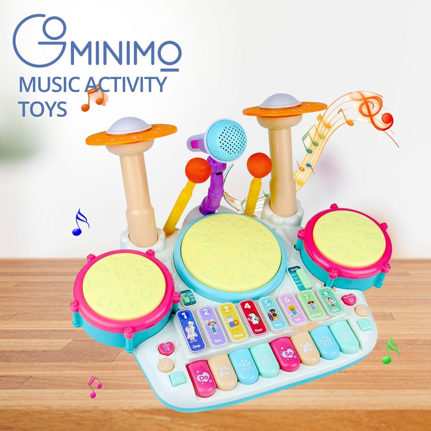 Gominimo Kids Toy Educational Drum Set