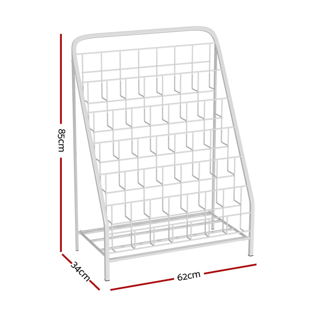 Keezi 6 Tiers Kids Bookshelf | Foldable Magazine Rack & Organiser