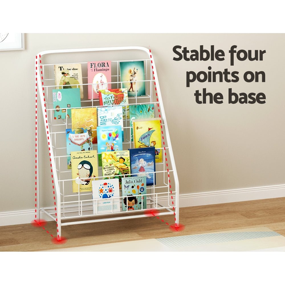 Keezi 6 Tiers Kids Bookshelf | Foldable Magazine Rack & Organiser