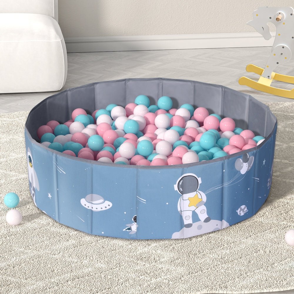 Keezi Kids Ball Pool Pit | Foldable Playhouse with Storage Bag - Blue