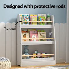 Keezi Kids Bookshelf | 3 - Tier Organizer for Books & Toys