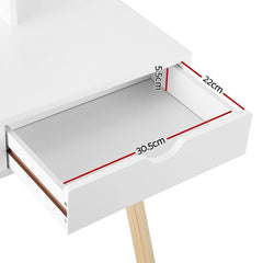 Keezi Kids Dressing Table Vanity Set with Mirror & Chair | Stylish Storage Solution