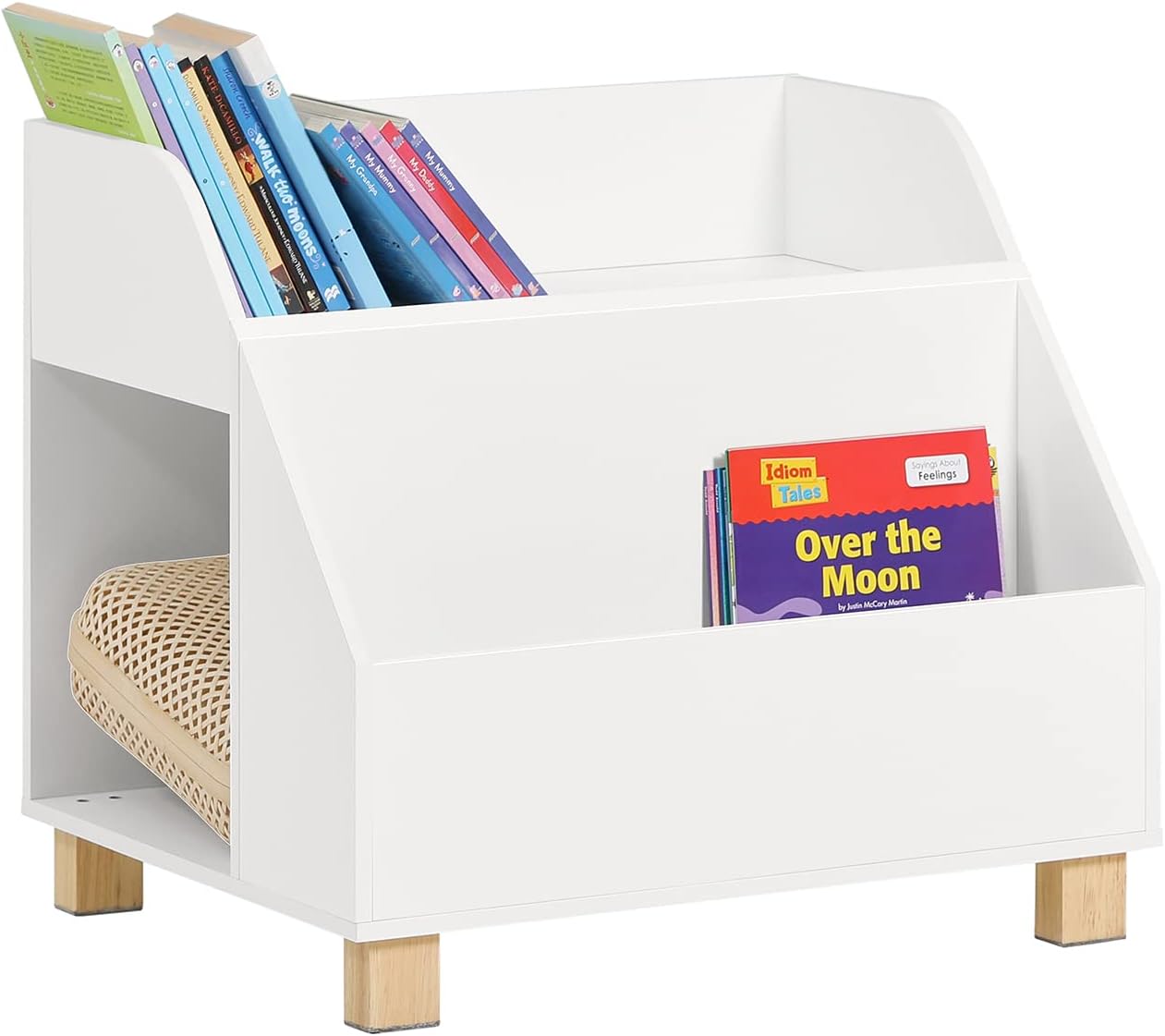 Kids Storage Bookcase | 3 - Compartment Organizer - White