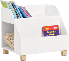 Kids Storage Bookcase | 3 - Compartment Organizer - White