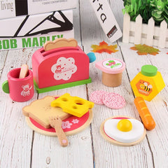 Kids Wooden Kitchen Breakfast Set - Imaginative Morning Playtime