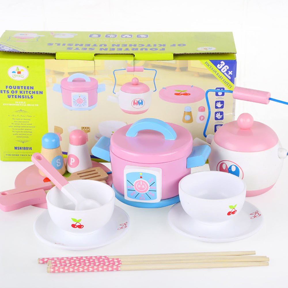 Kids Wooden Kitchen Cooking Set - Imaginative Chef Adventures