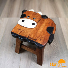 Kids Wooden Stool Cow