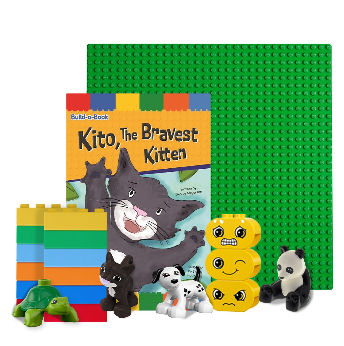 Kito, the Bravest Kitten - Book and Bricks Set