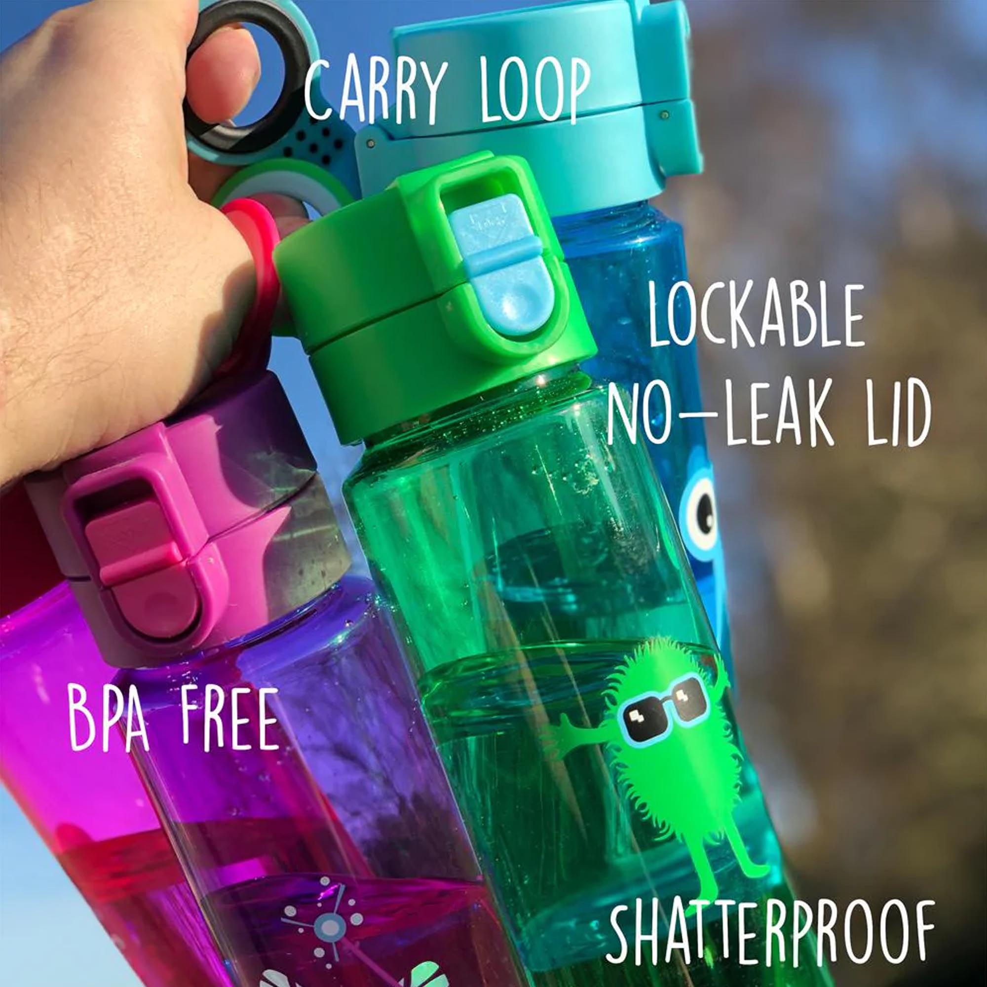 Leak Proof Purple Lockable Lid Drink Bottle