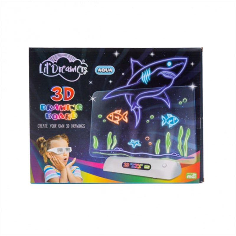 Lil Dreamers Aqua World's Sea Animals 3D Illuminate Drawing Board - Dive into Artistic Depths