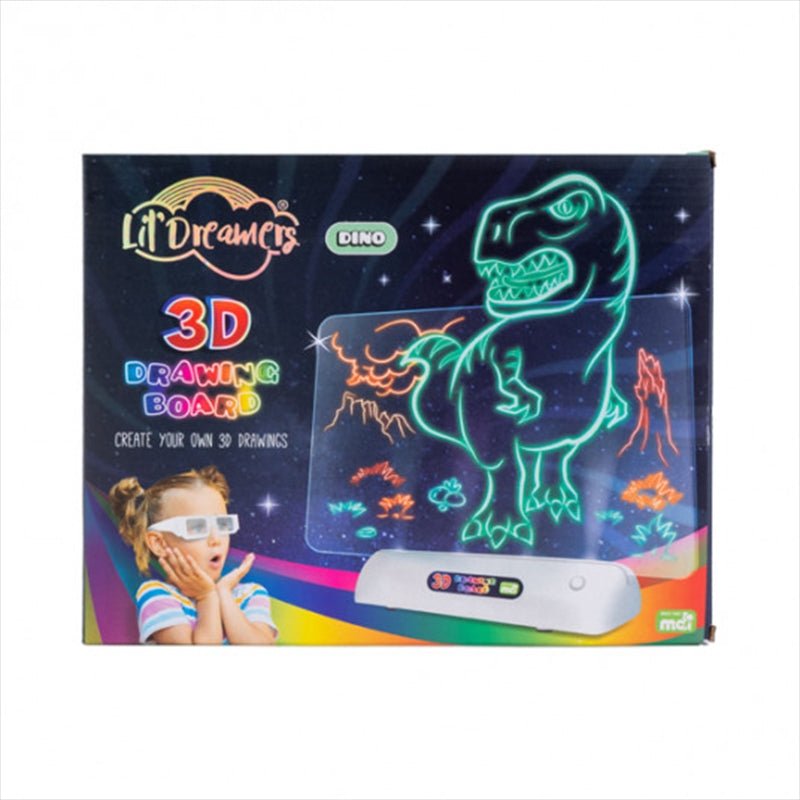 Lil Dreamers Dino Island's 3D Illuminate Drawing Board - Journey to the Prehistoric Era