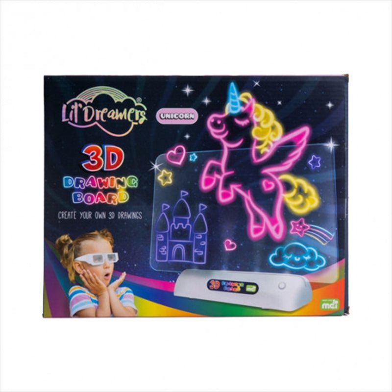 Lil Dreamers Unicorn Kingdom's 3D Illuminate Drawing Board - Magic in Every Sketch