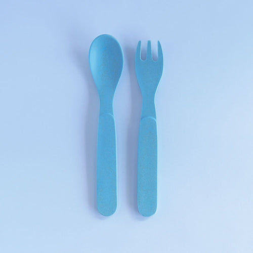 LimaLimes Bamboo Fork & Spoon Set - Perfectly Sized for Tiny Hands