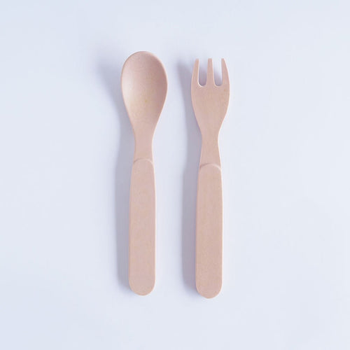 LimaLimes Bamboo Fork & Spoon Set - Perfectly Sized for Tiny Hands