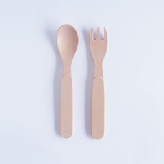 LimaLimes Bamboo Fork & Spoon Set - Perfectly Sized for Tiny Hands