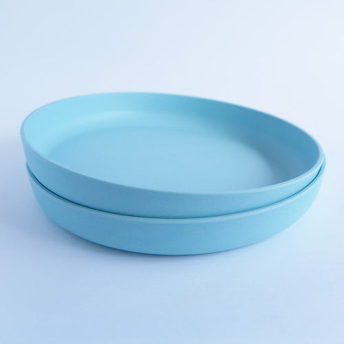 LimaLimes Eco-Friendly Kids-Safe Bamboo Deep Plates (Set of 2)