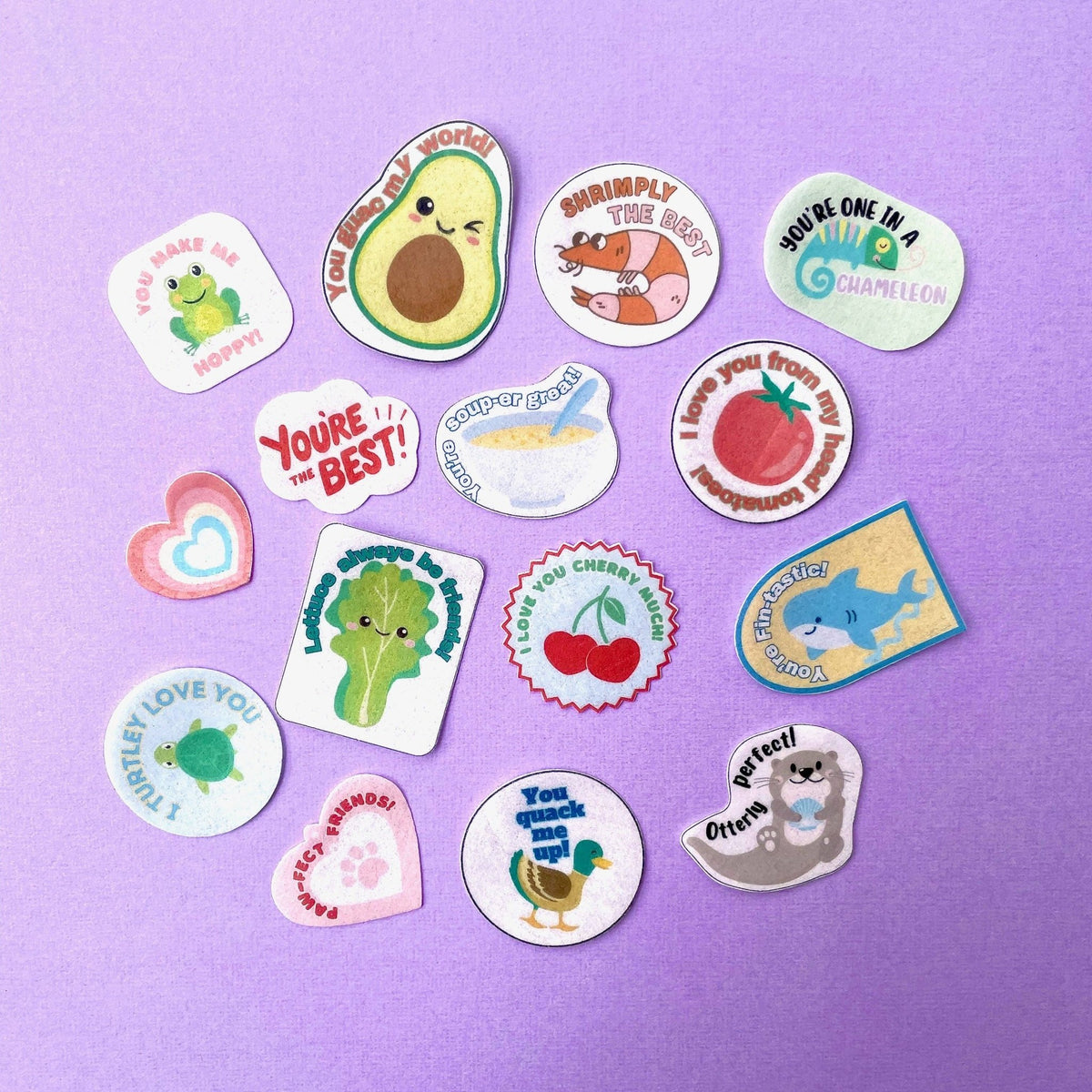Love Puns - Edible Lunchbox Stickers