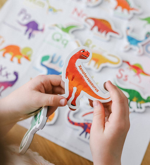Magnetic Dinosaurs and Letters Set
