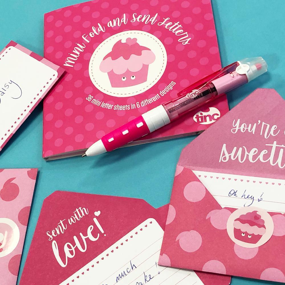 Mini Fold & Send Notecards - Pink