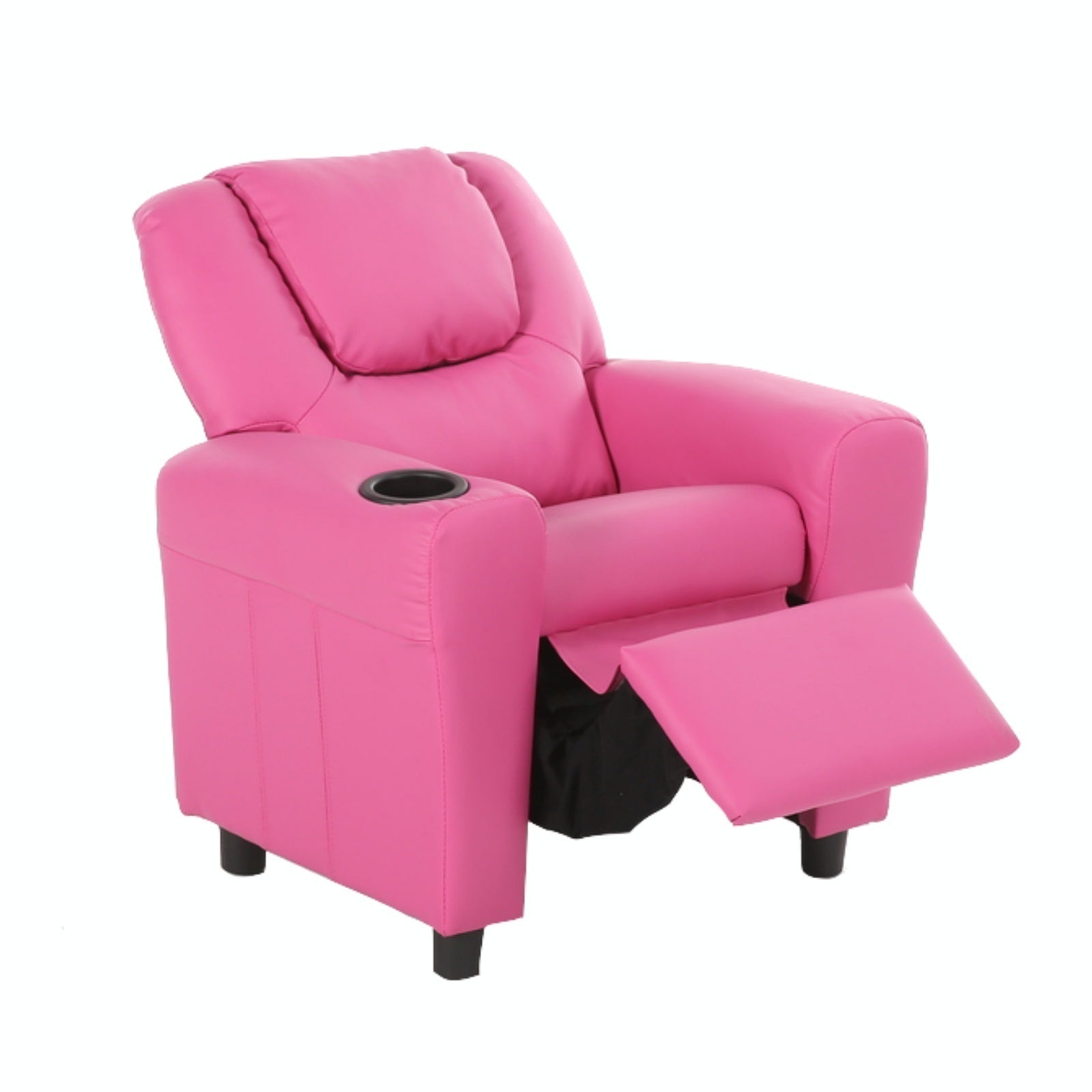 Oliver Kids Recliner Chair Sofa Children Lounge Couch PU Armchair - Pink