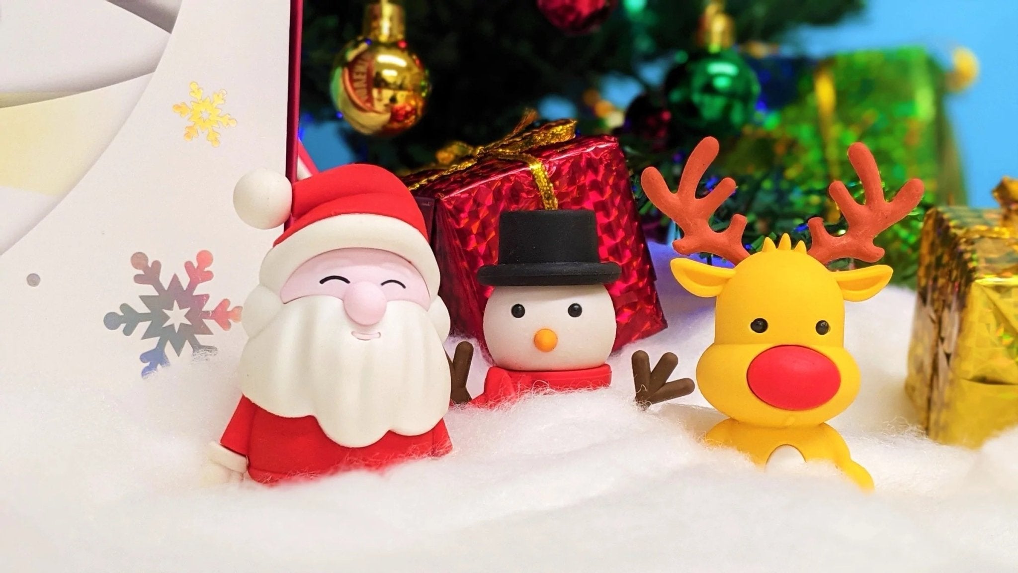 Set of 3 Jumbo Christmas Erasers