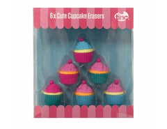 Set of 6 Cupcake Erasers