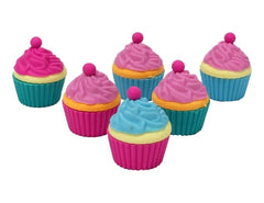 Set of 6 Cupcake Erasers