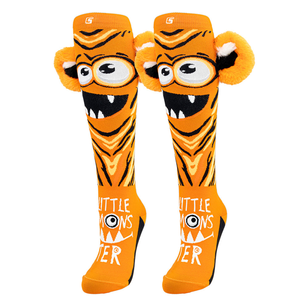 Crazy LIttle Monster Socks - Orange