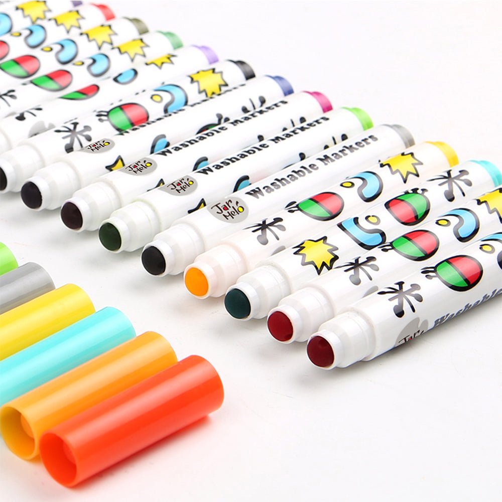 Special Round Tip Washable Marker - 24 Colors: Perfect for Little Hands