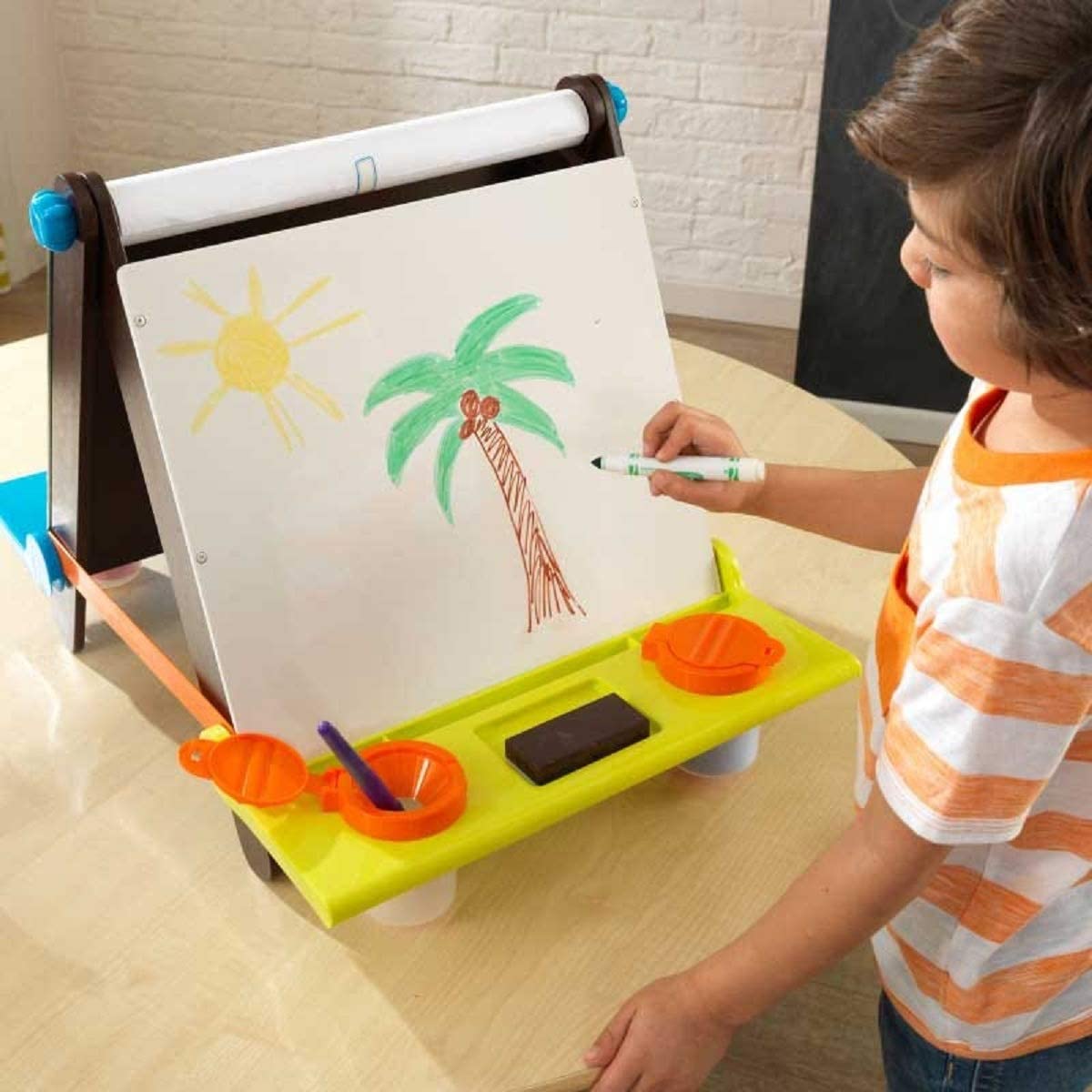 Versatile Tabletop Easel Espresso with Brights: Unleash Creativity Anywhere
