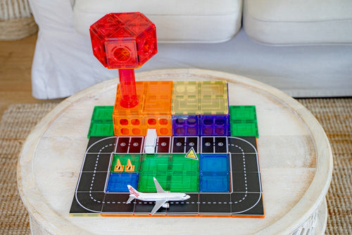Learn & Grow Toys - Magnetic Tile Topper - Road Pack (40 Piece)